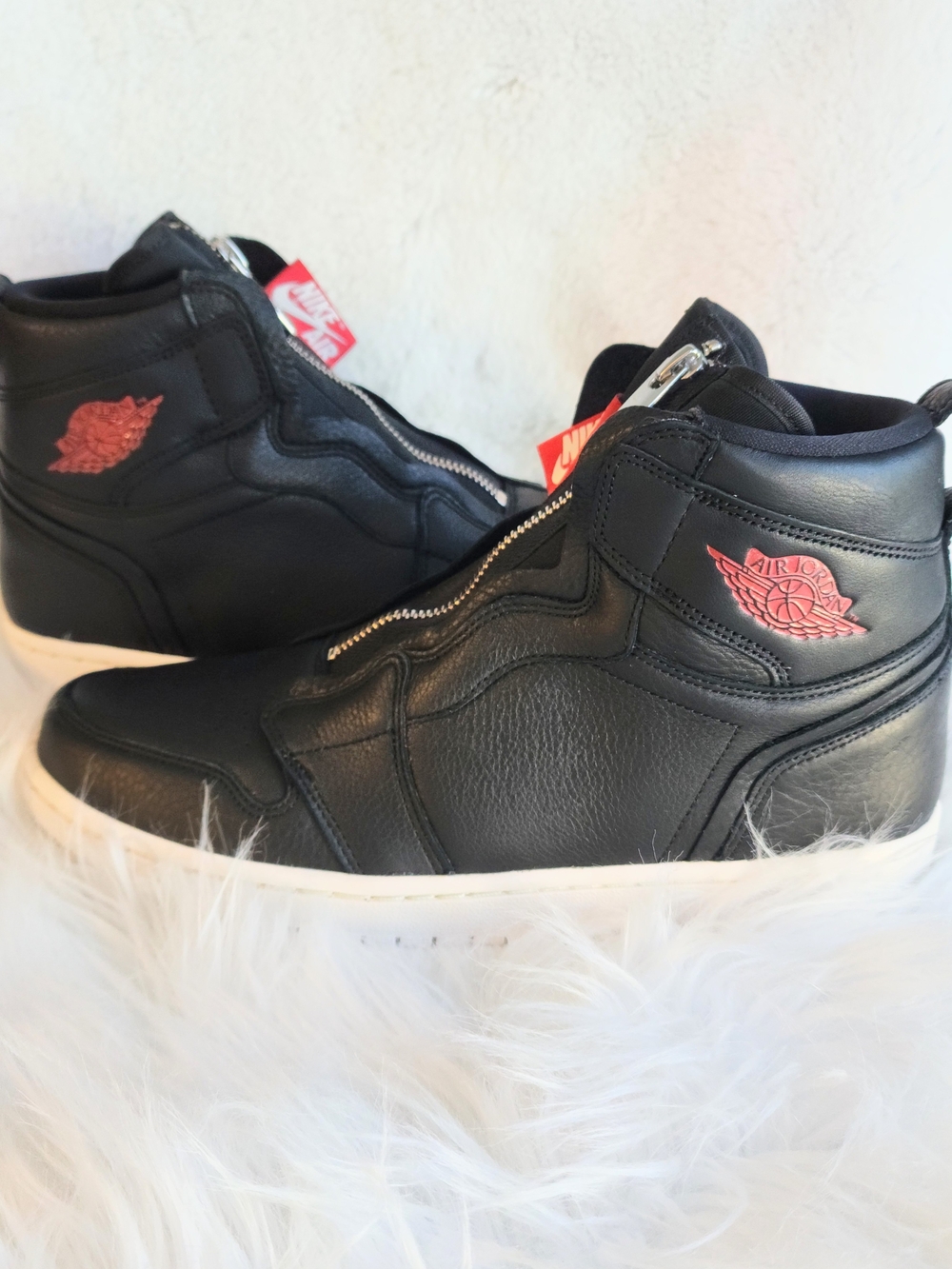 Women's Nike Air Jordan 1 Hi Zip Size Black Gym Red Size 10 Premium Edition